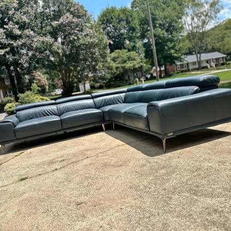 Top Grain Leather Sectional Couch