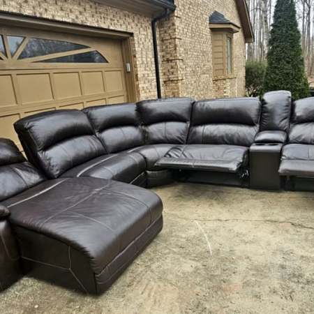 Leather Recliner Sectional Couch By Ashley Furniture